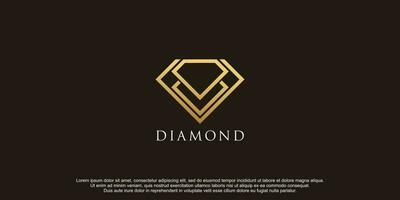 diamante logotipo com criativo conceito Projeto Prêmio vetor