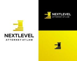 logotipo para uma lei empresa chamado Próximo nível advogado às lei vetor