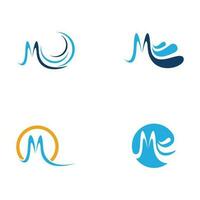 modelo de logotipo da letra m vetor