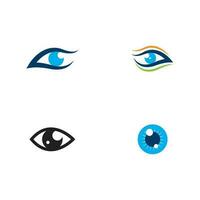 design de logotipo de vetor para cuidados com os olhos