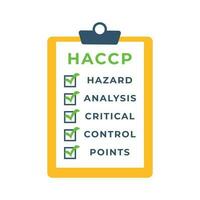 haccp ícone com marcas de verificação vetor