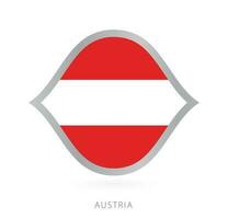 Áustria nacional equipe bandeira dentro estilo para internacional basquetebol competições. vetor