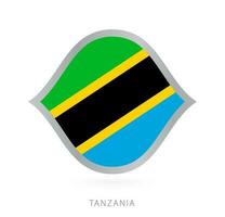 Tanzânia nacional equipe bandeira dentro estilo para internacional basquetebol competições. vetor