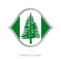 Norfolk ilha nacional equipe bandeira dentro estilo para internacional basquetebol competições. vetor