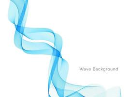 fundo decorativo abstrato do projeto da onda azul vetor