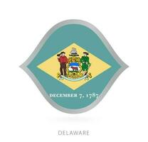 Delaware nacional equipe bandeira dentro estilo para internacional basquetebol competições. vetor