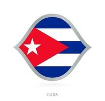 Cuba nacional equipe bandeira dentro estilo para internacional basquetebol competições. vetor