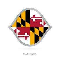 Maryland nacional equipe bandeira dentro estilo para internacional basquetebol competições. vetor