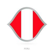 Peru nacional equipe bandeira dentro estilo para internacional basquetebol competições. vetor