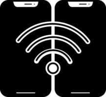 sólido ícone para Wi-fi conexão vetor