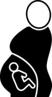 sólido ícone para gravidez vetor