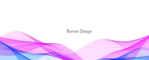 fundo de banner abstrato colorido decorativo elegante onda moderna vetor