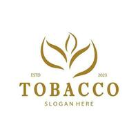 logotipo de folha de tabaco, campo de tabaco e vetor de design de modelo de logotipo de cigarro de tabaco