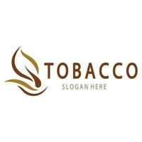 logotipo de folha de tabaco, campo de tabaco e vetor de design de modelo de logotipo de cigarro de tabaco