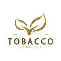 logotipo de folha de tabaco, campo de tabaco e vetor de design de modelo de logotipo de cigarro de tabaco