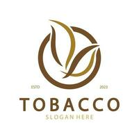 logotipo de folha de tabaco, campo de tabaco e vetor de design de modelo de logotipo de cigarro de tabaco