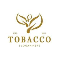 logotipo de folha de tabaco, campo de tabaco e vetor de design de modelo de logotipo de cigarro de tabaco