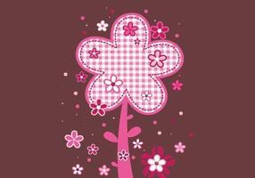 Pacote de vetores de fundo floral de xadrez rosa