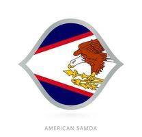 americano samoa nacional equipe bandeira dentro estilo para internacional basquetebol competições. vetor