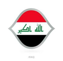 Iraque nacional equipe bandeira dentro estilo para internacional basquetebol competições. vetor