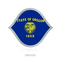 Oregon nacional equipe bandeira dentro estilo para internacional basquetebol competições. vetor