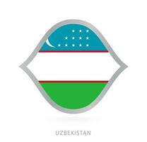 uzbequistão nacional equipe bandeira dentro estilo para internacional basquetebol competições. vetor