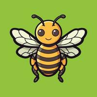 fofa querida abelha desenho animado personagens vetor ilustração eps 10