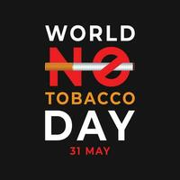 mundo não tabaco dia, 31 pode com cigarro e proibido placa consciência social meios de comunicação postar Projeto modelo vetor