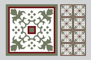 azulejos padrões portugueses design sem costura antigo em ilustração vetorial vetor