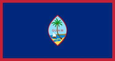 bandeira de guam, cores oficiais e proporção. ilustração vetorial. vetor