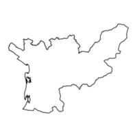 lezhe município mapa, administrativo subdivisões do Albânia. vetor ilustração.