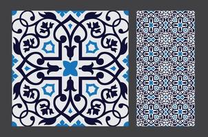 padrões de azulejos antigos design sem costura antigo em ilustração vetorial vetor