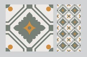 padrões de azulejos antigos design sem costura antigo em ilustração vetorial vetor