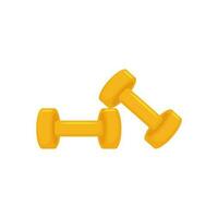 halteres para casa e Academia dar certo. halteres para Esportes exercícios com livre pesos isolado em branco fundo. Esportes equipamento para a academia. vetor