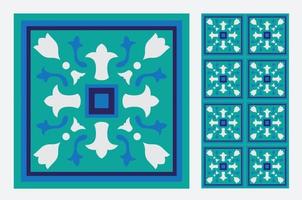 padrões de azulejos antigos design sem costura antigo em ilustração vetorial vetor