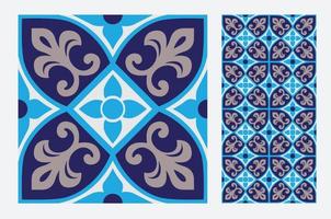 padrões de azulejos antigos design sem costura antigo em ilustração vetorial vetor