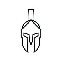 espartano Guerreiro capacete ícone vetor Projeto
