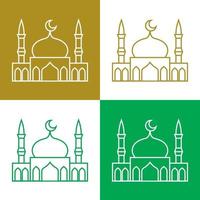 Conjunto de ícones de vetor simples mesquita