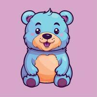 fofa Urso desenhando kawaii engraçado vetor ilustração eps 10