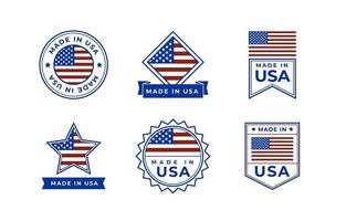 coleção de logotipos made in USA vetor