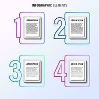 vetor infográfico plano modelo volta cor para quatro rótulo, diagrama, gráfico, apresentação. o negócio conceito com gráfico opções. para contente, fluxograma, passos, Linha do tempo, fluxo de trabalho, marketing. eps10