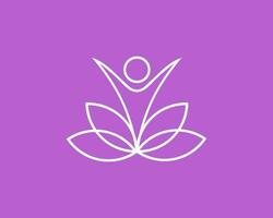 vetor logotipo ilustração do lótus flor cura, proteção, ioga, meditação. adequado para beleza, spa, moda