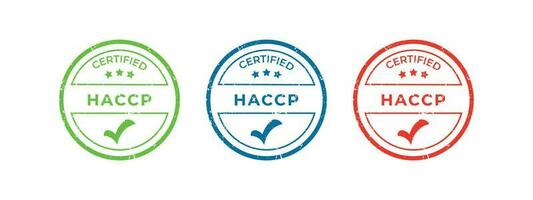 haccp verificado ícone definir. perigo e crítico ao controle ponto análise vetor