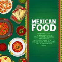 mexicano cozinha vetor México Comida desenho animado poster