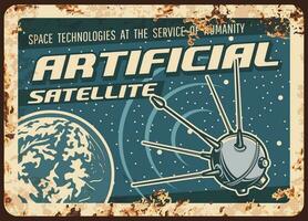 artificial satélite vetor oxidado prato ai sputnik