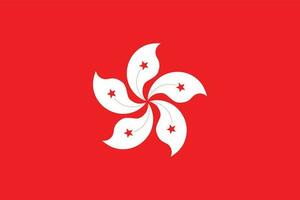 a bandeira do hong kong. hong kong bandeira dentro forma vetor