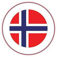 Noruega bandeira dentro círculo. bandeiras do Noruega dentro volta círculo vetor
