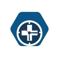 Tempo médico logotipo ícone Projeto modelo vetor médico Tempo logotipo