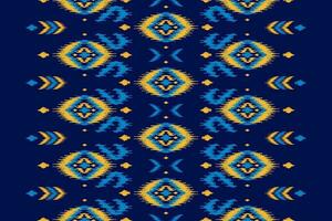 padrão sem emenda de ikat étnico em tribal. estilo americano, mexicano. impressão de ornamento geométrico asteca. vetor