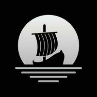 navio vela logotipo ilustração desenhos vetor